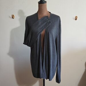 Old Navy Charcol Gray Open Front Cardigan Sweater Size XL Light Weight Stretchy